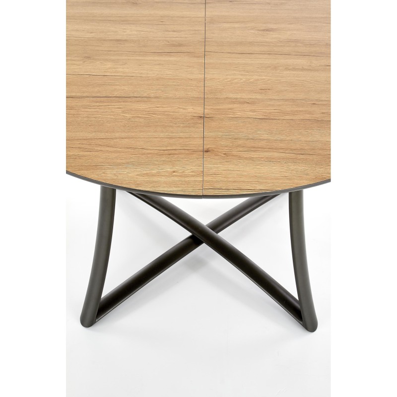 'MORETTI Extendable Table Top - Golden Oak / Ash Grey, Legs - Anthracite' 'MORETTI Extendable Table Top - Golden Oak / Ash Grey, Legs - Anthracite'