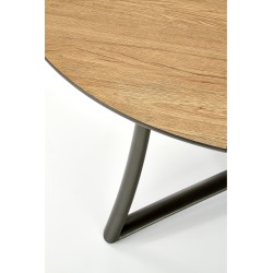 'MORETTI Extendable Table Top - Golden Oak / Ash Grey, Legs - Anthracite' 'MORETTI Extendable Table Top - Golden Oak / Ash Grey, Legs - Anthracite'