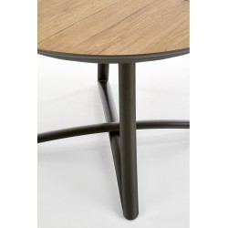'MORETTI Extendable Table Top - Golden Oak / Ash Grey, Legs - Anthracite' 'MORETTI Extendable Table Top - Golden Oak / Ash Grey, Legs - Anthracite'