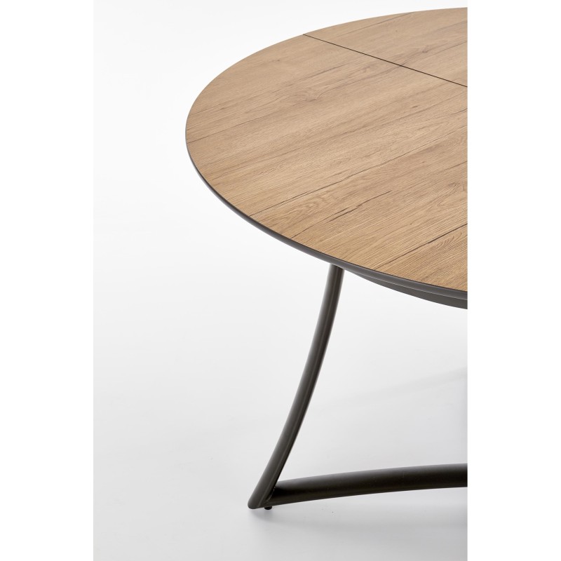 'MORETTI Extendable Table Top - Golden Oak / Ash Grey, Legs - Anthracite' 'MORETTI Extendable Table Top - Golden Oak / Ash Grey, Legs - Anthracite'