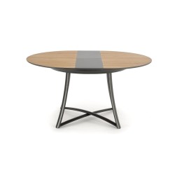 'MORETTI Extendable Table Top - Golden Oak / Ash Grey, Legs - Anthracite' 'MORETTI Extendable Table Top - Golden Oak / Ash Grey, Legs - Anthracite'