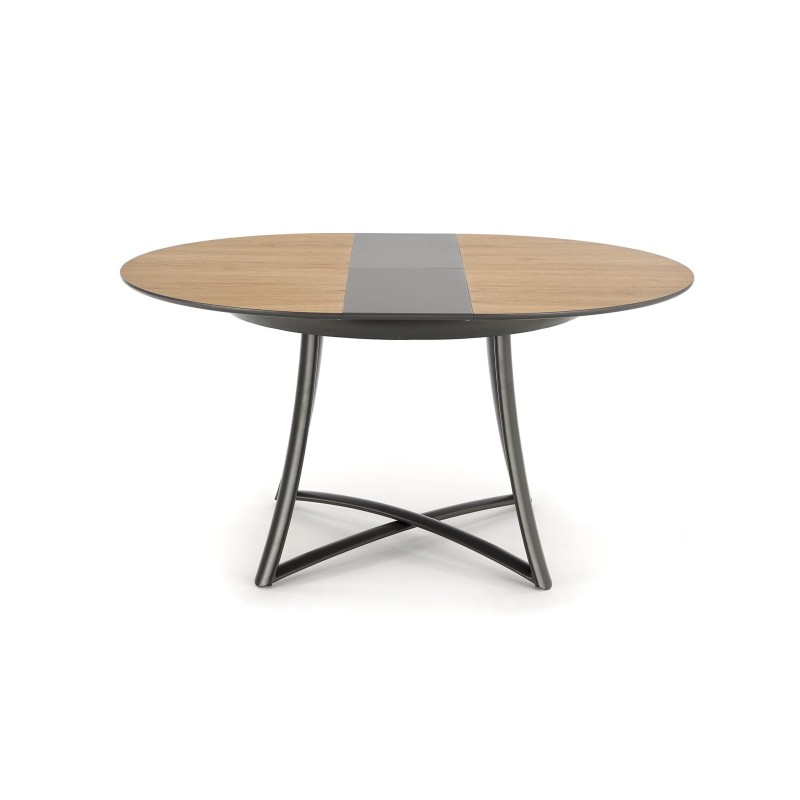 'MORETTI Extendable Table Top - Golden Oak / Ash Grey, Legs - Anthracite' 'MORETTI Extendable Table Top - Golden Oak / Ash Grey, Legs - Anthracite'