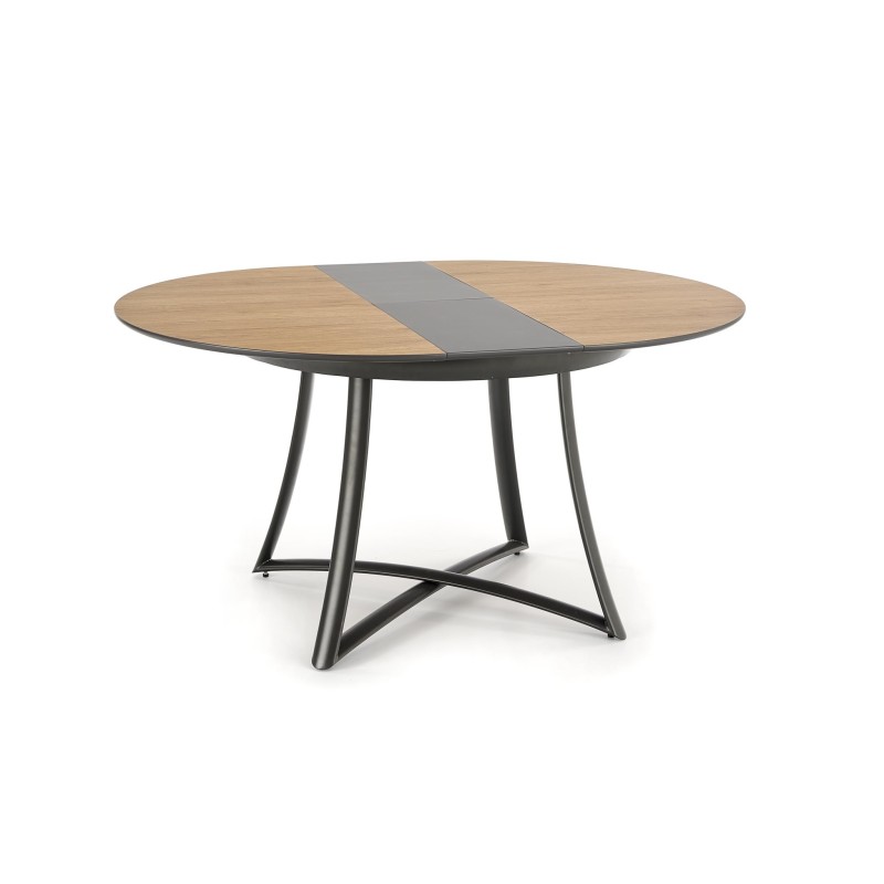 'MORETTI Extendable Table Top - Golden Oak / Ash Grey, Legs - Anthracite' 'MORETTI Extendable Table Top - Golden Oak / Ash Grey, Legs - Anthracite'