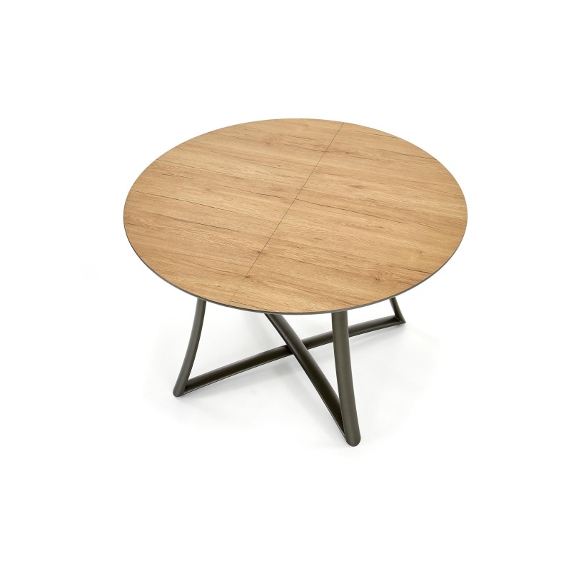 'MORETTI Extendable Table Top - Golden Oak / Ash Grey, Legs - Anthracite' 'MORETTI Extendable Table Top - Golden Oak / Ash Grey, Legs - Anthracite'