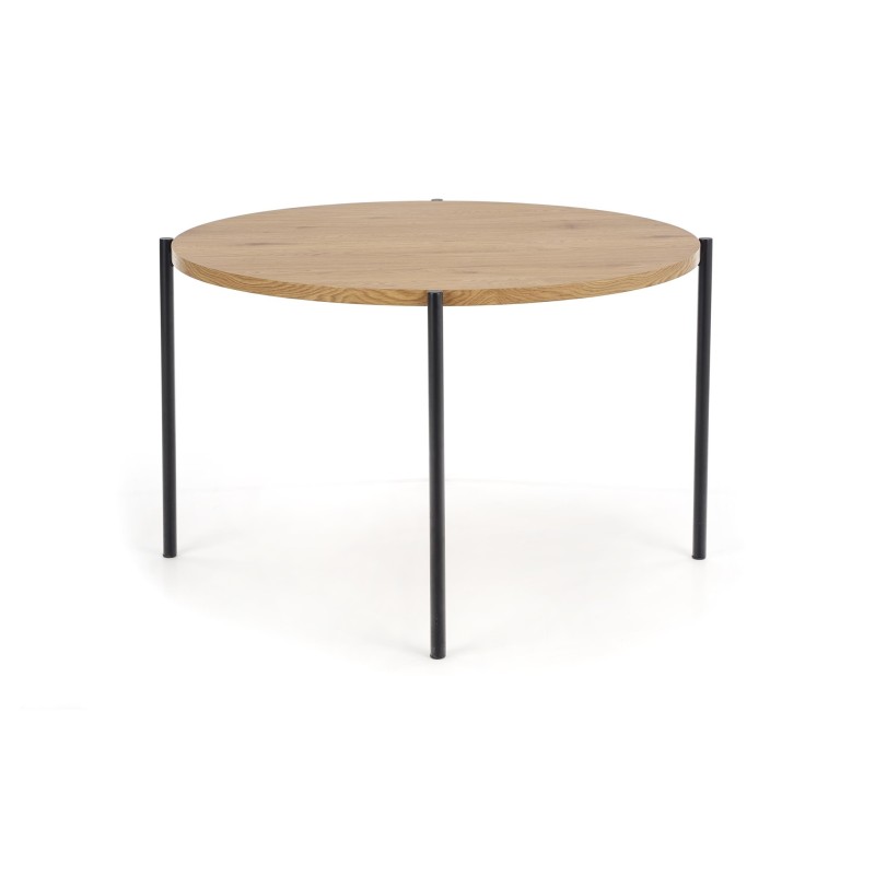 'MORGAN Round Golden Oak / Black Table' 'MORGAN Round Golden Oak / Black Table'