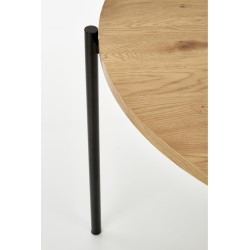 'MORGAN Round Golden Oak / Black Table' 'MORGAN Round Golden Oak / Black Table'