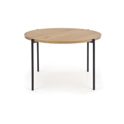 'MORGAN Round Golden Oak / Black Table' 'MORGAN Round Golden Oak / Black Table'