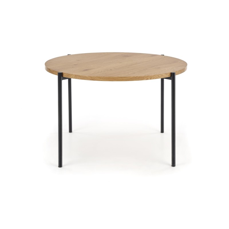 'MORGAN Round Golden Oak / Black Table' 'MORGAN Round Golden Oak / Black Table'
