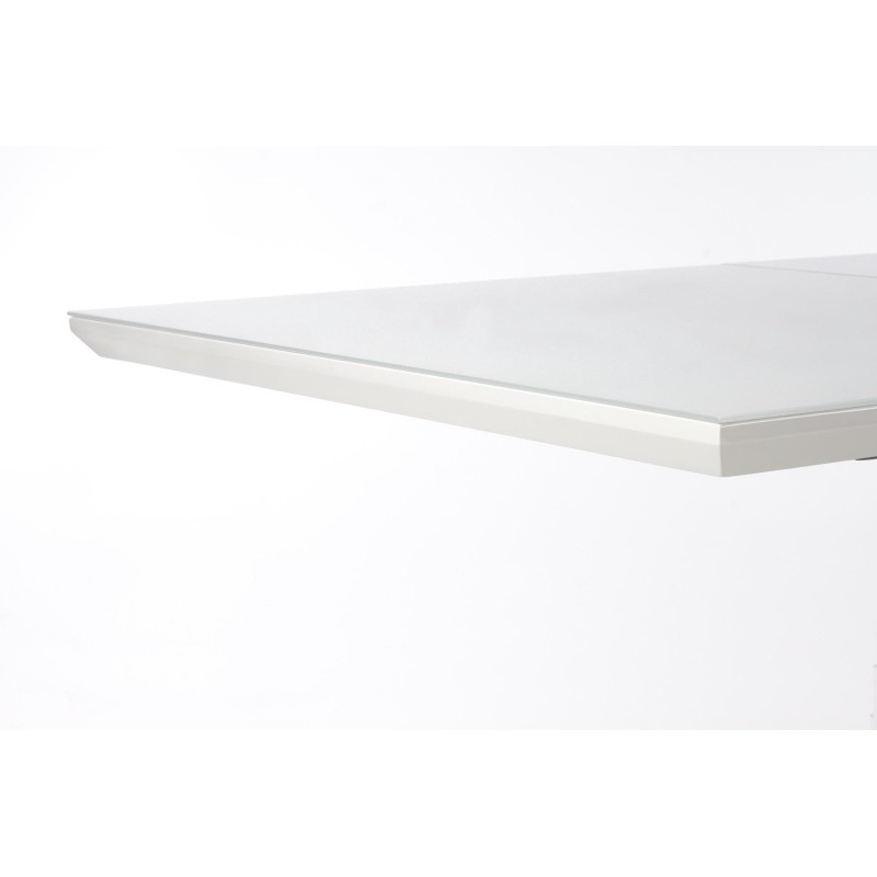 'MORTIS Extendable Table Top - White, Leg - White / Dark Ash' 'MORTIS Extendable Table Top - White, Leg - White / Dark Ash'