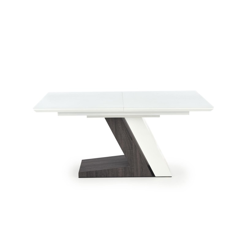 'MORTIS Extendable Table Top - White, Leg - White / Dark Ash' 'MORTIS Extendable Table Top - White, Leg - White / Dark Ash'
