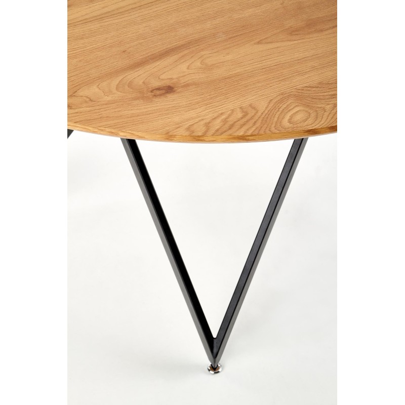 'MOZAMBIQUE Table, Top - Golden Oak, Frame - Black' 'MOZAMBIQUE Table, Top - Golden Oak, Frame - Black'