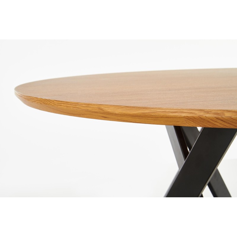 'MOZAMBIQUE Table, Top - Golden Oak, Frame - Black' 'MOZAMBIQUE Table, Top - Golden Oak, Frame - Black'
