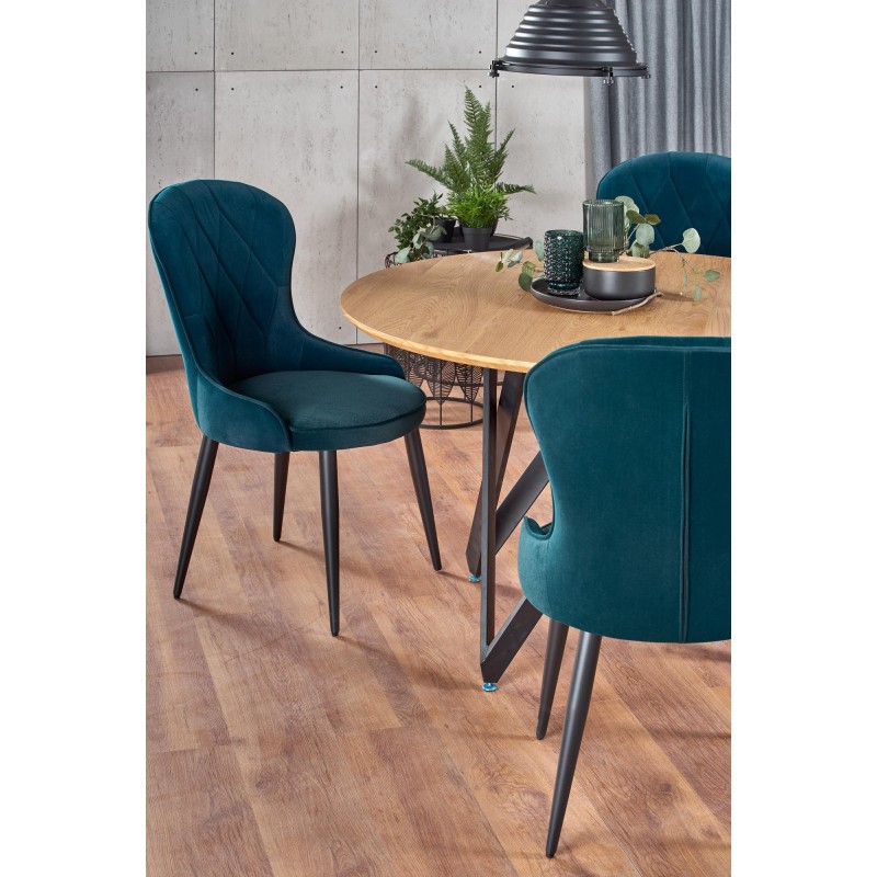 'MOZAMBIQUE Table, Top - Golden Oak, Frame - Black' 'MOZAMBIQUE Table, Top - Golden Oak, Frame - Black'