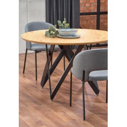 'MOZAMBIQUE Table, Top - Golden Oak, Frame - Black' 'MOZAMBIQUE Table, Top - Golden Oak, Frame - Black'