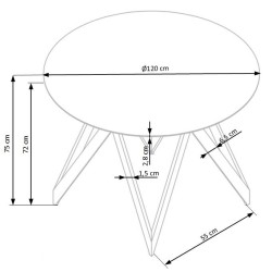 'MOZAMBIQUE Table, Top - Golden Oak, Frame - Black' 'MOZAMBIQUE Table, Top - Golden Oak, Frame - Black'