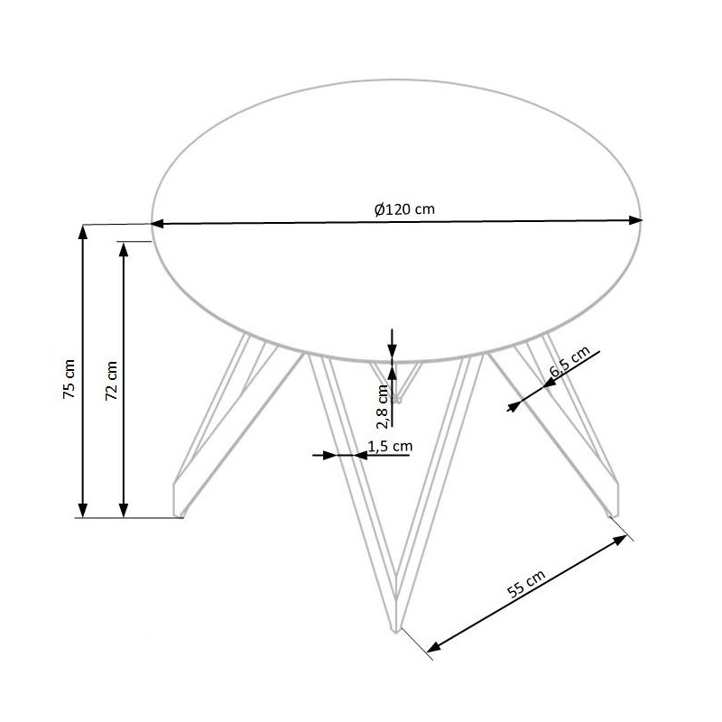 'MOZAMBIQUE Table, Top - Golden Oak, Frame - Black' 'MOZAMBIQUE Table, Top - Golden Oak, Frame - Black'