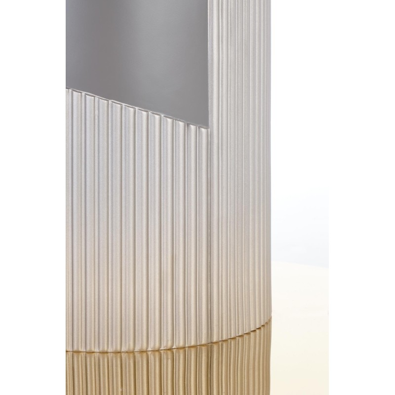 "MUSCAT Extendable Table Top - Ashen Marble, Leg - Light Ash / Gold" "MUSCAT Extendable Table Top - Ashen Marble, Leg - Light Ash / Gold"