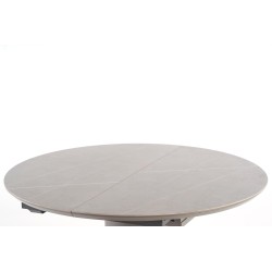 "MUSCAT Extendable Table Top - Ashen Marble, Leg - Light Ash / Gold" "MUSCAT Extendable Table Top - Ashen Marble, Leg - Light Ash / Gold"