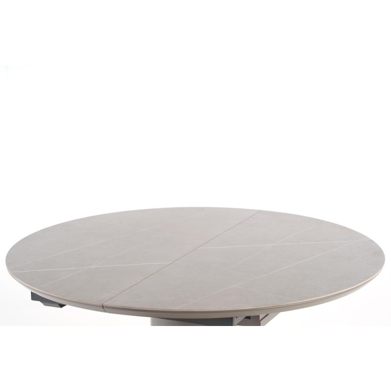 "MUSCAT Extendable Table Top - Ashen Marble, Leg - Light Ash / Gold" "MUSCAT Extendable Table Top - Ashen Marble, Leg - Light Ash / Gold"