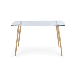 'NEXT Table Top - Smoked, Legs - Honey Oak' 'NEXT Table Top - Smoked, Legs - Honey Oak'