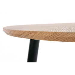 'NICEA 2, Set of 2 Golden Oak/Black Benches' 'NICEA 2, Set of 2 Golden Oak/Black Benches'