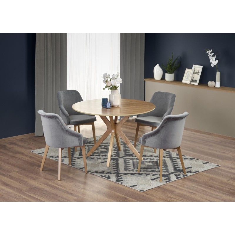 'NICOLAS Natural Oak Round Table'