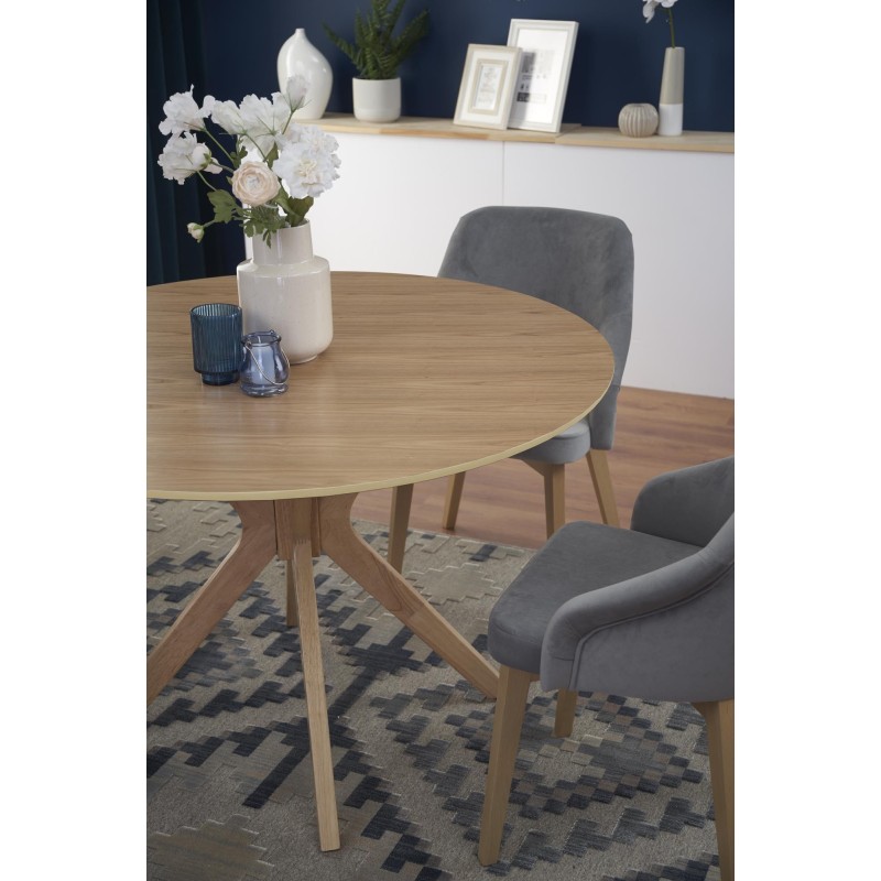 'NICOLAS Natural Oak Round Table' 'NICOLAS Natural Oak Round Table'