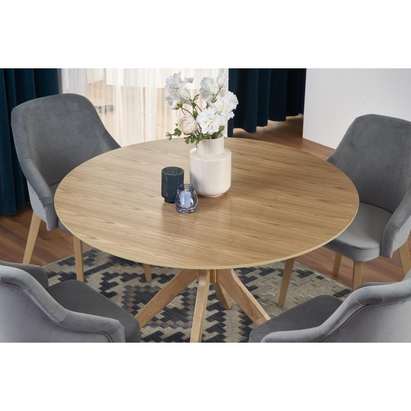 'NICOLAS Natural Oak Round Table' 'NICOLAS Natural Oak Round Table'