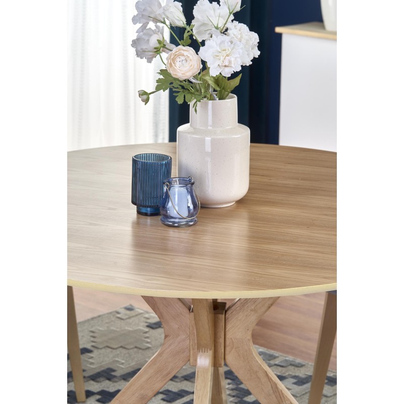'NICOLAS Natural Oak Round Table' 'NICOLAS Natural Oak Round Table'