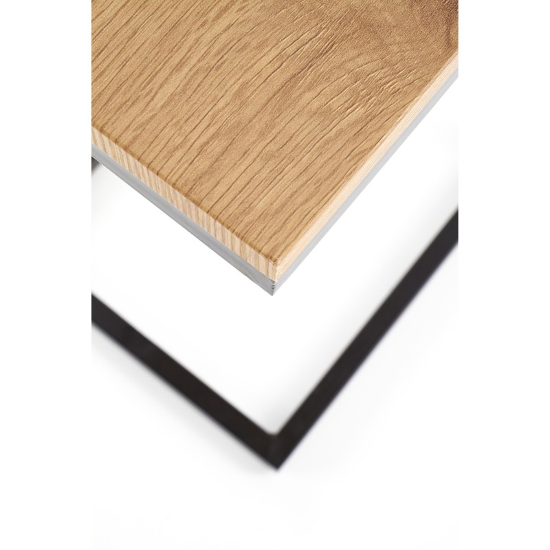 'NISA Coffee Table Frame - Black, Top - Golden Oak' 'NISA Coffee Table Frame - Black, Top - Golden Oak'