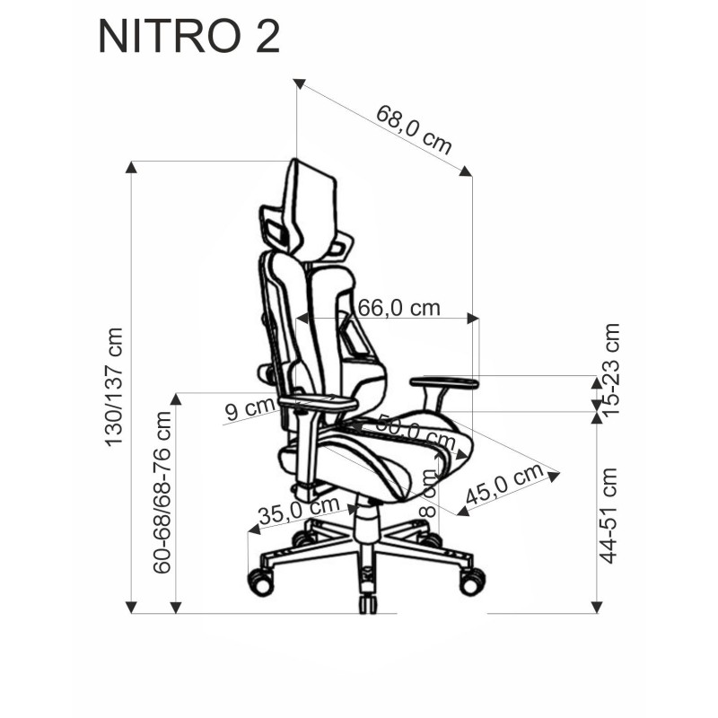 'NITRO 2 Office Chair Fabric, Red / Black' 'NITRO 2 Office Chair Fabric, Red / Black'