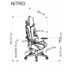 NITRO fotel gabinetowy eco skóra / tkanina, czarny / czerwony (1p 1szt) NITRO fotel gabinetowy eco skóra / tkanina, czarny / czerwony (1p 1szt)