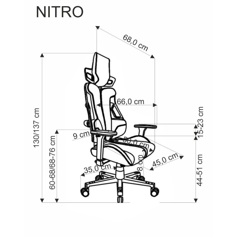 NITRO fotel gabinetowy eco skóra / tkanina, czarny / czerwony (1p 1szt) NITRO fotel gabinetowy eco skóra / tkanina, czarny / czerwony (1p 1szt)