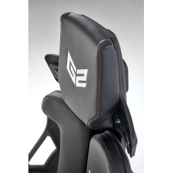 NITRO fotel gabinetowy eco skóra / tkanina, czarny / czerwony (1p 1szt) NITRO fotel gabinetowy eco skóra / tkanina, czarny / czerwony (1p 1szt)