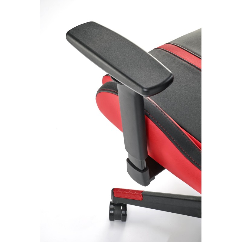 NITRO fotel gabinetowy eco skóra / tkanina, czarny / czerwony (1p 1szt) NITRO fotel gabinetowy eco skóra / tkanina, czarny / czerwony (1p 1szt)