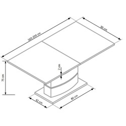 'NOBEL Extendable Table White' 'NOBEL Extendable Table White'
