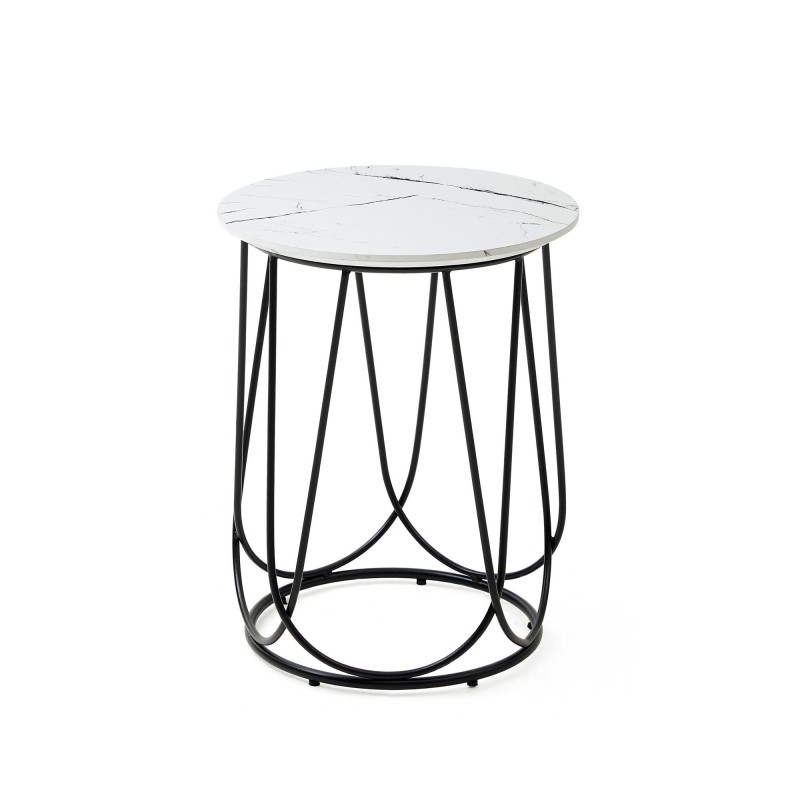 'NUBIRA S Bench Frame - Black, Top - White Marble' 'NUBIRA S Bench Frame - Black, Top - White Marble'