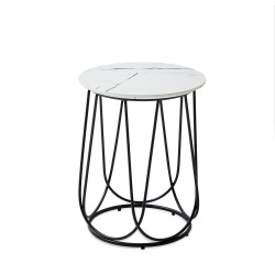 'NUBIRA S Bench Frame - Black, Top - White Marble' 'NUBIRA S Bench Frame - Black, Top - White Marble'