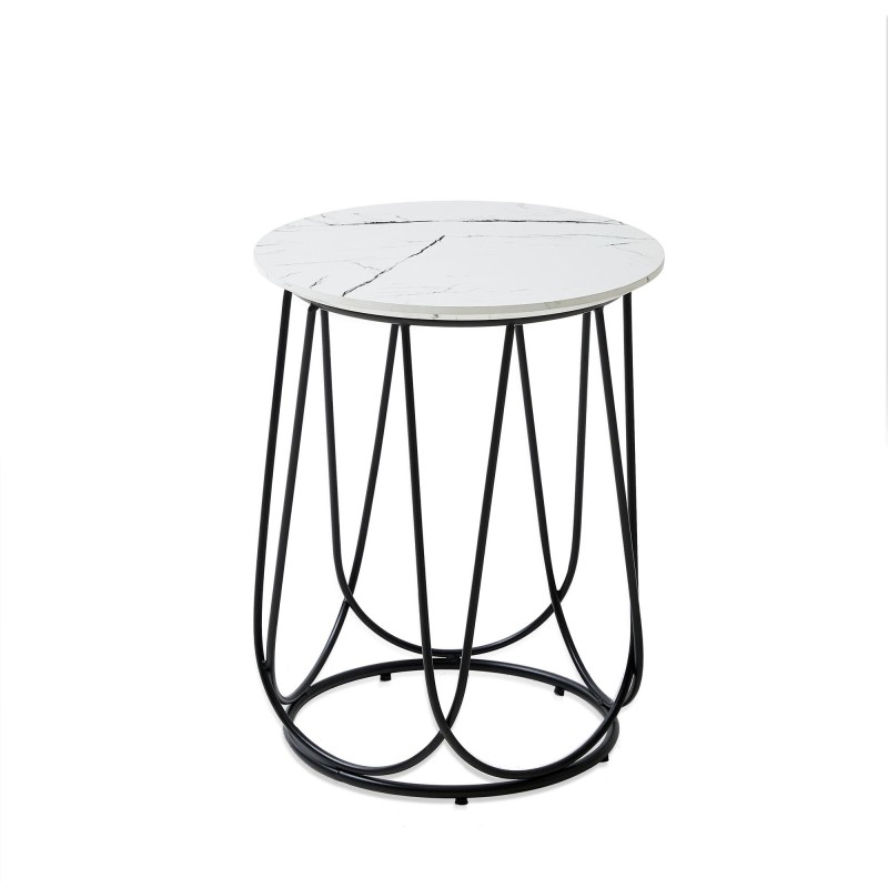 'NUBIRA S Bench Frame - Black, Top - White Marble' 'NUBIRA S Bench Frame - Black, Top - White Marble'
