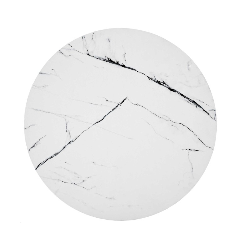 'NUBIRA Coffee Table Frame - Black, Top - White Marble' 'NUBIRA Coffee Table Frame - Black, Top - White Marble'