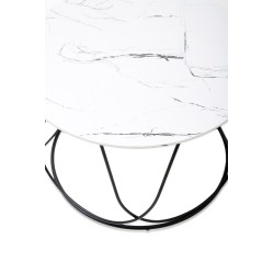 'NUBIRA Coffee Table Frame - Black, Top - White Marble' 'NUBIRA Coffee Table Frame - Black, Top - White Marble'