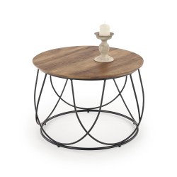 'NUBIRA Coffee Table Frame - Black, Top - Walnut'