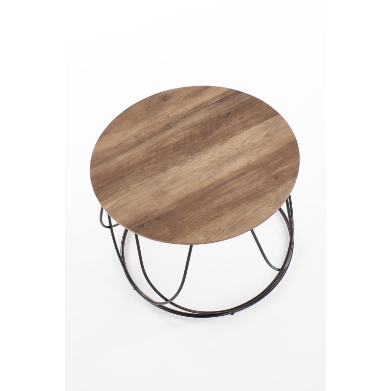 'NUBIRA Coffee Table Frame - Black, Top - Walnut' 'NUBIRA Coffee Table Frame - Black, Top - Walnut'