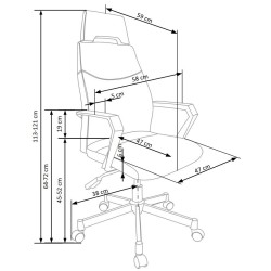 OLAF fotel pracowniczy popielato-czarny OLAF fotel pracowniczy popielato-czarny