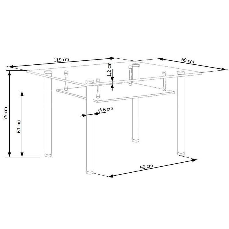 'OLIVIER Colorless Table' 'OLIVIER Colorless Table'