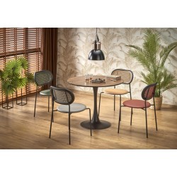 'OLMO Round Table, Walnut / Black'