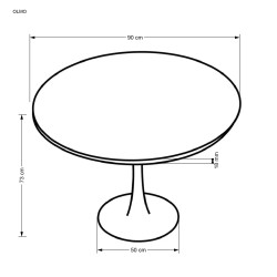 'OLMO Round Table, Walnut / Black' 'OLMO Round Table, Walnut / Black'