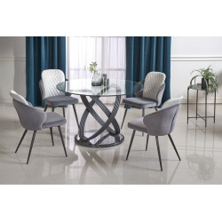 'OPTICO Table, Top - Transparent, Legs - Black'