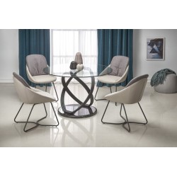 'OPTICO Table, Top - Transparent, Legs - Black' 'OPTICO Table, Top - Transparent, Legs - Black'