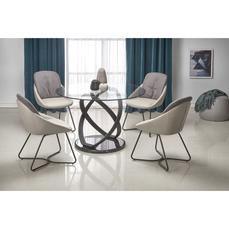 'OPTICO Table, Top - Transparent, Legs - Black' 'OPTICO Table, Top - Transparent, Legs - Black'